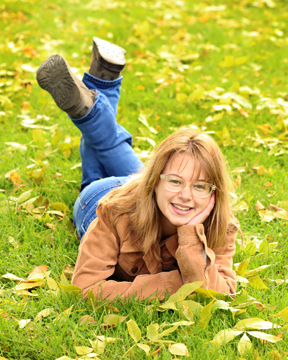 Darina in leaves